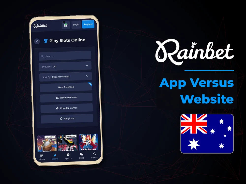 rainbet - App Versus Website