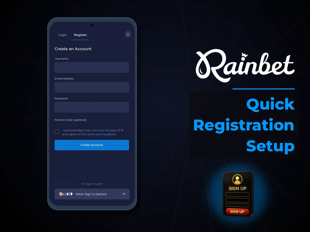rainbet - Quick Registration Setup
