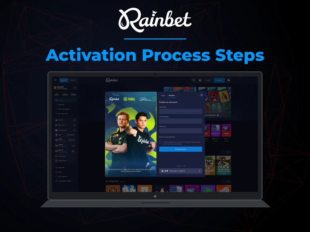 rainbet - Activation Process Steps