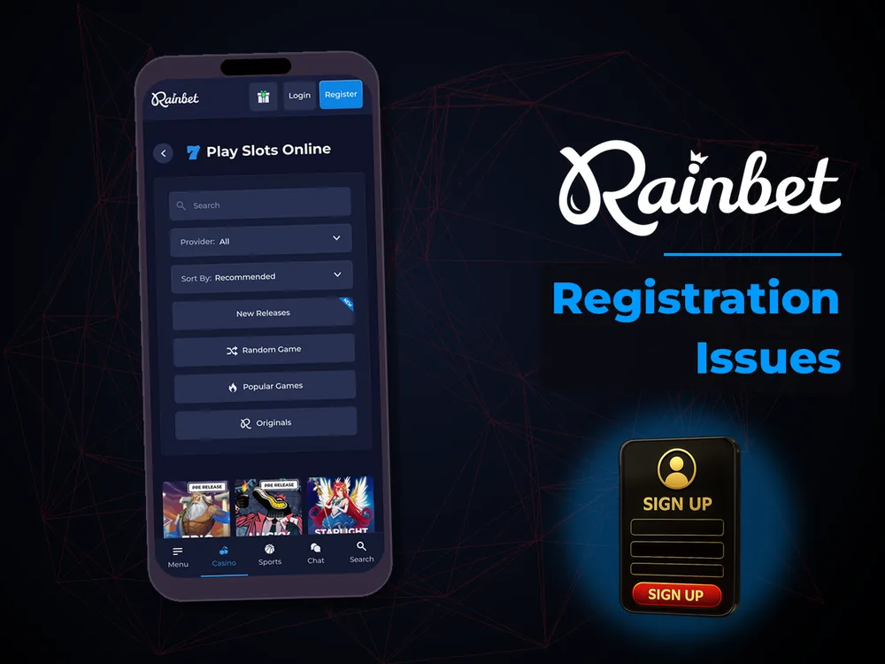 rainbet - Registration Issues
